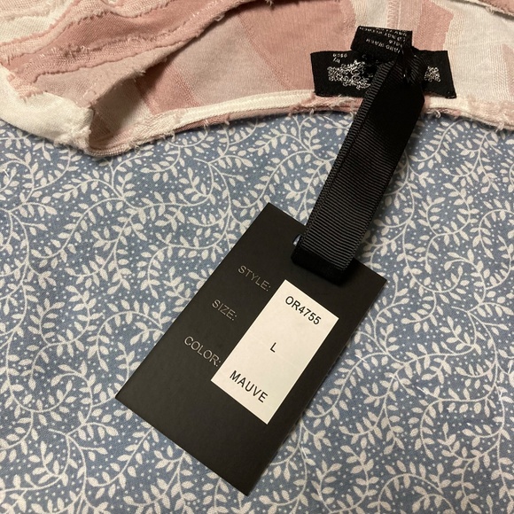 OLIVIA Ruched Criss-Cross Angel Wing Drape Top Large - Picture 5 of 11